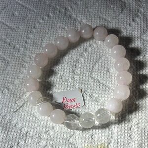 Pink Gemstone Beaded Bracelet